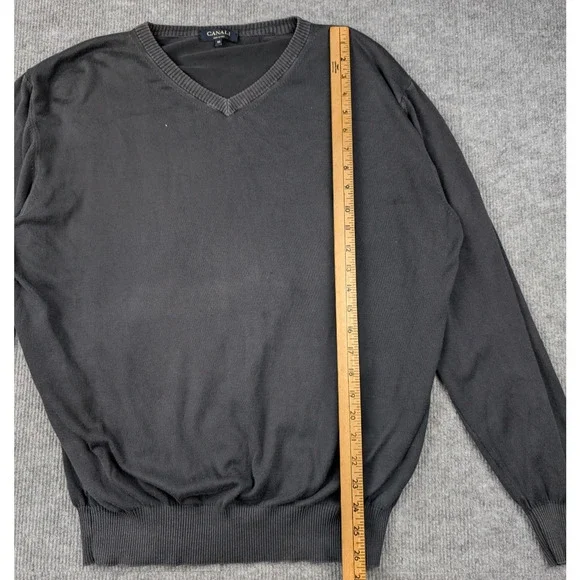 Canali Sweater Mens 58 Cotton Lightweight Knit Quiet Luxury Old Money Timeless
